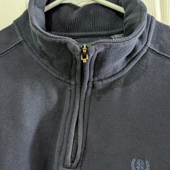 Izod Men's Quarter Zip Sweatshirt, Size Medium, Blue, Embroidered - Picture 10 of 13